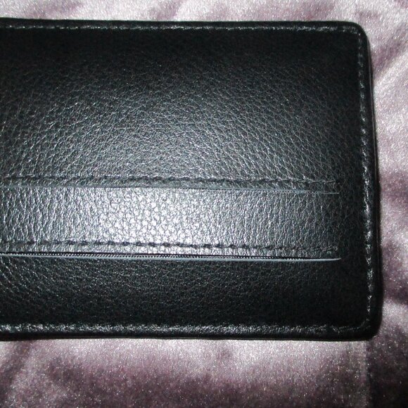 NEW AMERICAN COIN TREASURES BLACK LEATHER  MONEY CLIP WITH BUFFALO NICKLE - Picture 2 of 2